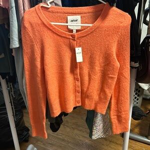 Aerie Cozy cardigan light orange